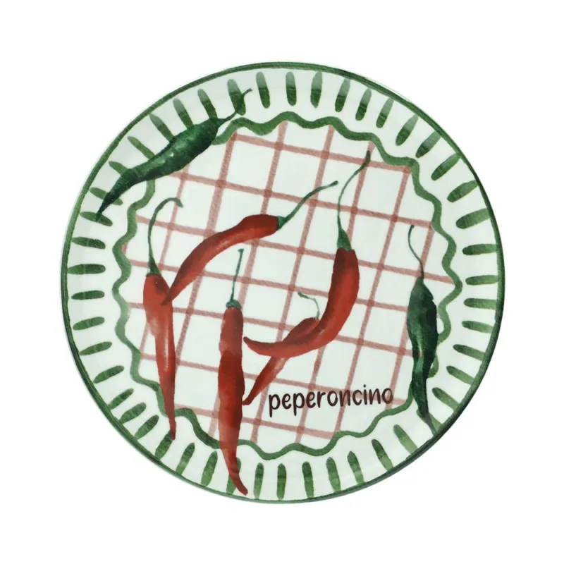 Offerta Limitata Rotondo pizza 33 cm Peperoncino Porcellana Multicolor