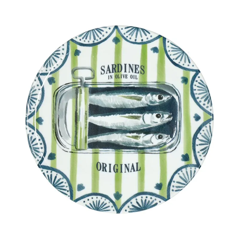 Occasione Imperdibile Rotondo pizza 33 cm Sardines Porcellana Verde