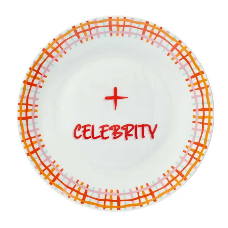 Piatto dessert 20,5 cm Good Vibes New Bone China Multicolor Saldi
