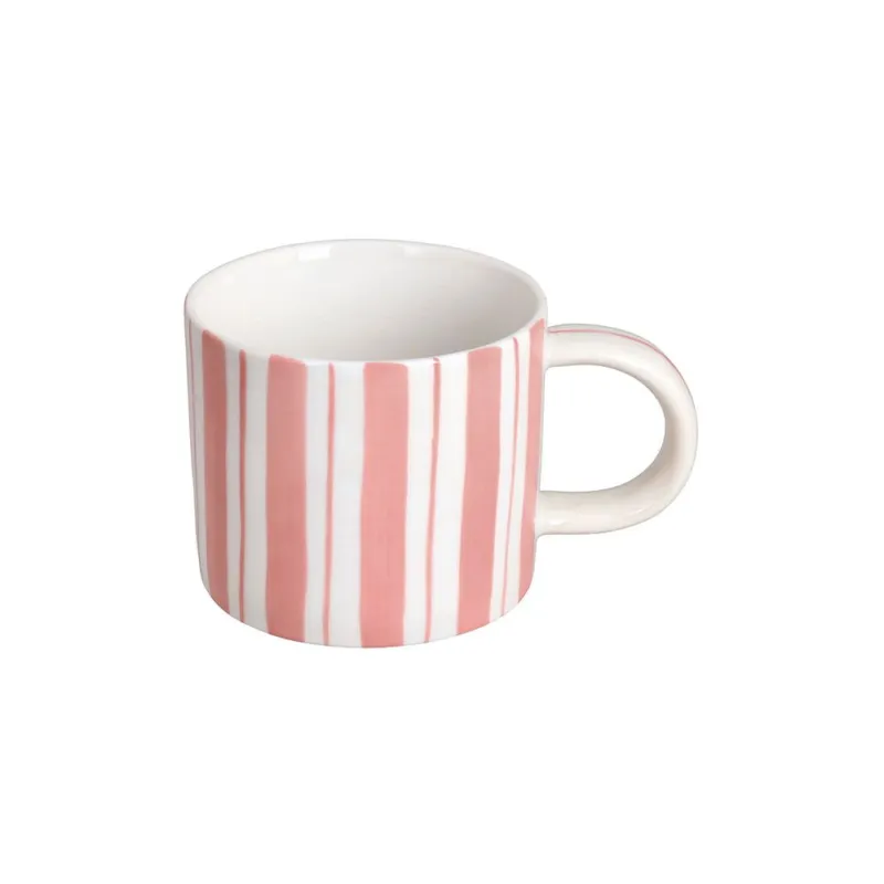 Scelto Dai Clienti Mug 330 cc Stripes New Bone China Rosa