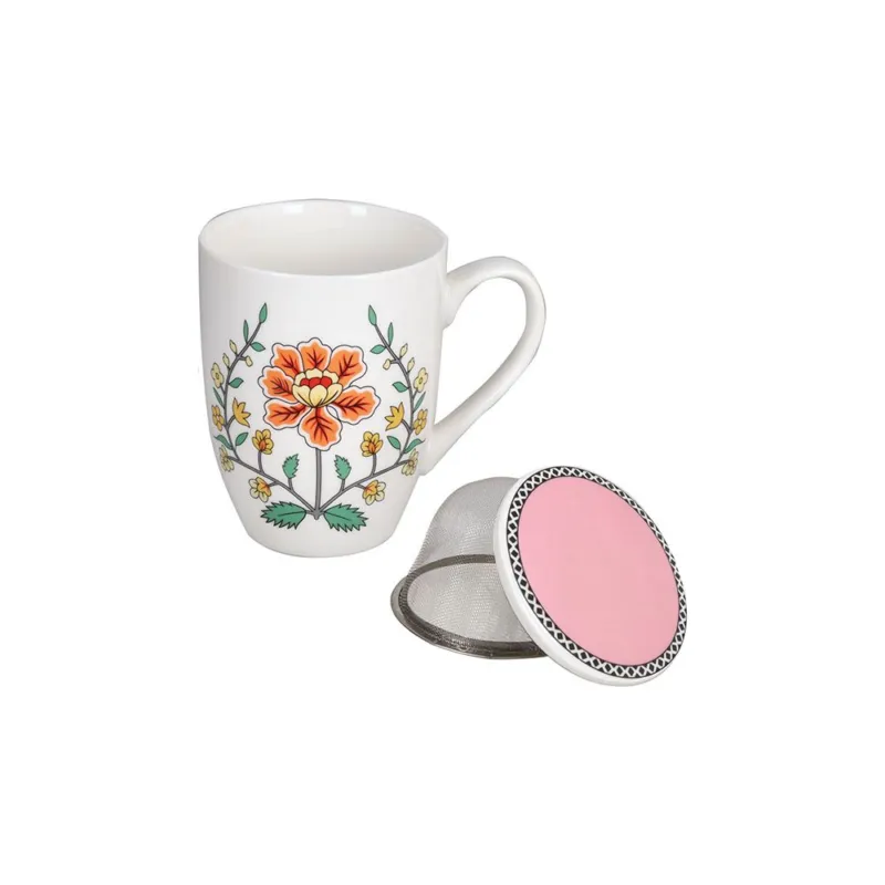 Mug con filtro 400 cc Heritage New Bone China Multicolor Nuovo Arrivo