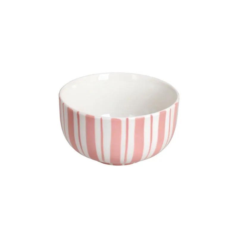 Bolo 11 cm Stripes New Bone China Rosa Vendita Finale