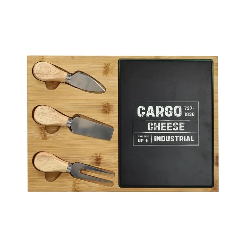Tagliere Formaggi con coltelli Cargo Bambù Marrone Promozione Esclusiva