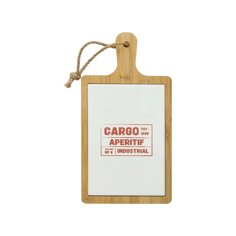 Tagliere con piastrella 15 x 30 cm Cargo Bambù Marrone Ultimissimo Modello