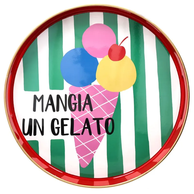 Vassoio Rotondo 38 cm Summer Time Polipropilene Multicolor Compra Adesso