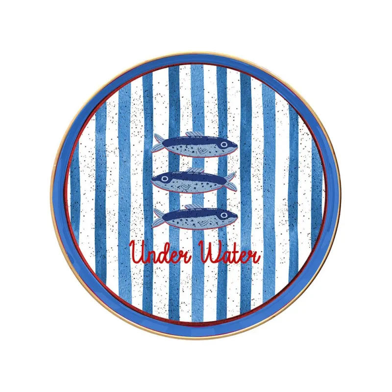 Vassoio Rotondo 38 cm Summer Time Polipropilene Blu Acquista Ora