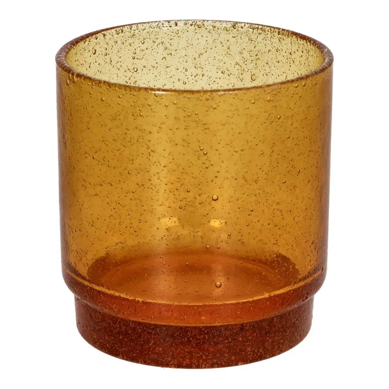 Set 6 bicchieri impilabili 320 cc Vetro Giallo Promo Stagionale