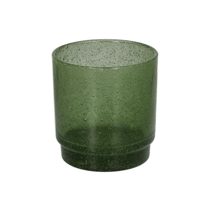 Set 6 bicchieri impilabili 320 cc Vetro Verde Pagamento Sicuro