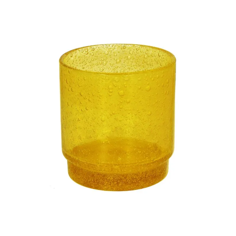 Set 6 bicchieri impilabili 320 cc Vetro Giallo Solo Oggi