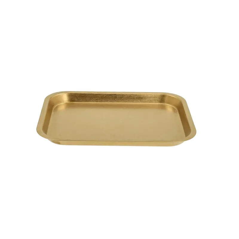 Professionale Vassoio rettangolare 19 x 14 cm Golden Acciaio Inox 18/10 Oro