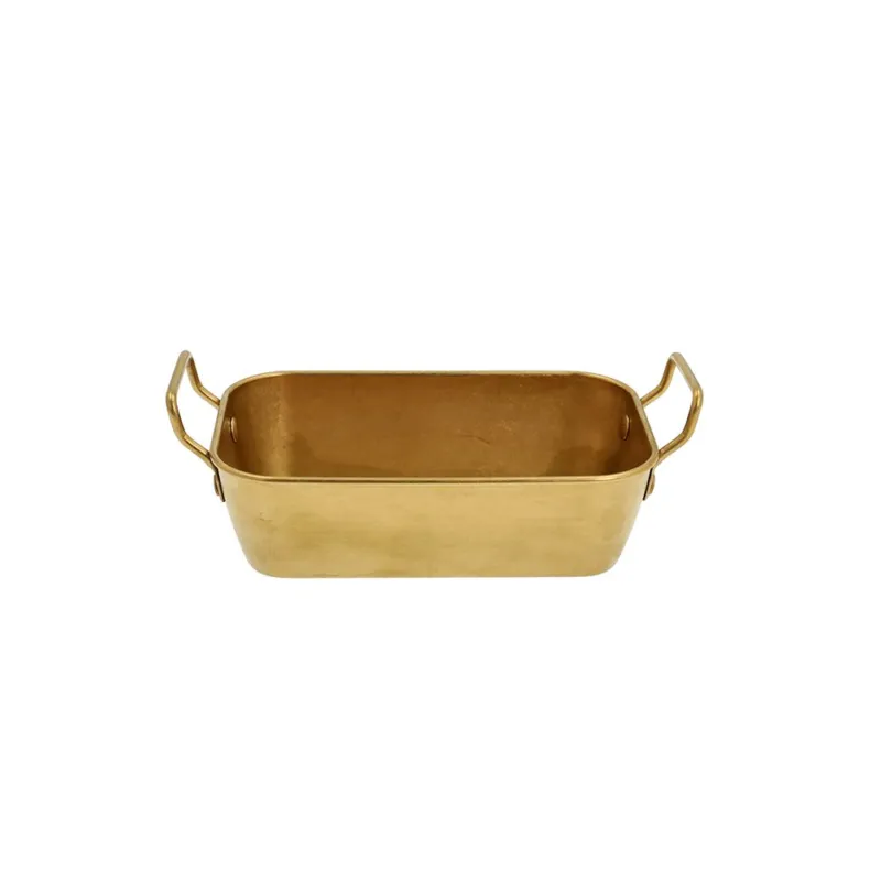 Tegame rettangolare 16,5 x 10 cm Golden Acciaio Inox 18/10 Oro Quantità Limitata
