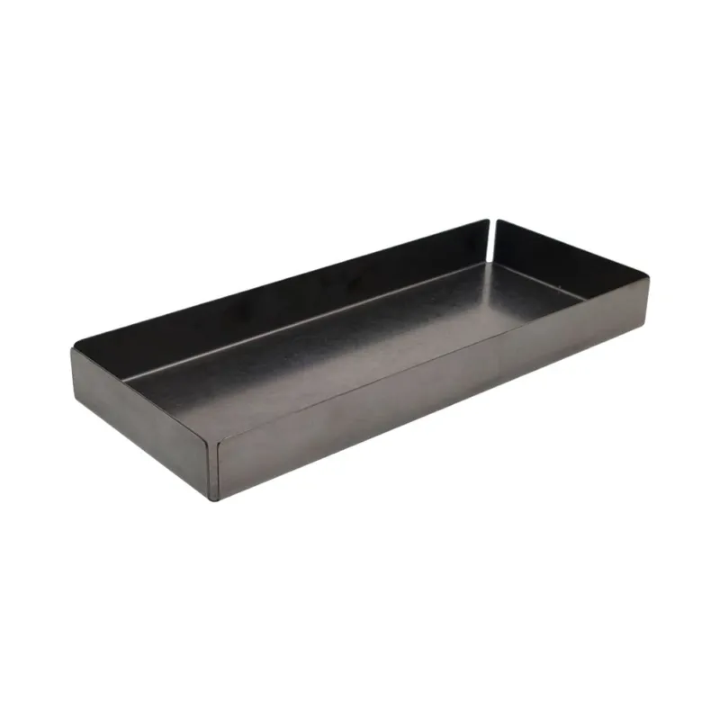 Vassoio rettangolare 29,5 x 12 cm Black & Gold Acciaio Inox 18/10 Nero Non Perdere