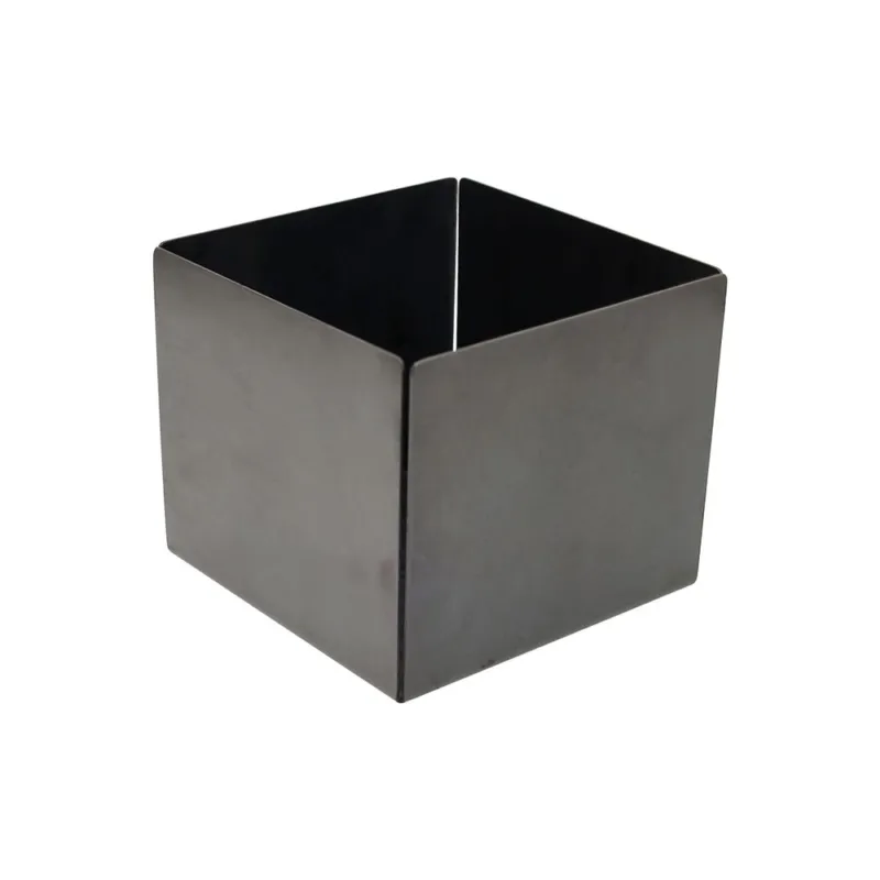 Promozione Box quadra alta 12 x 12 cm Black & Gold Acciaio Inox 18/10 Nero