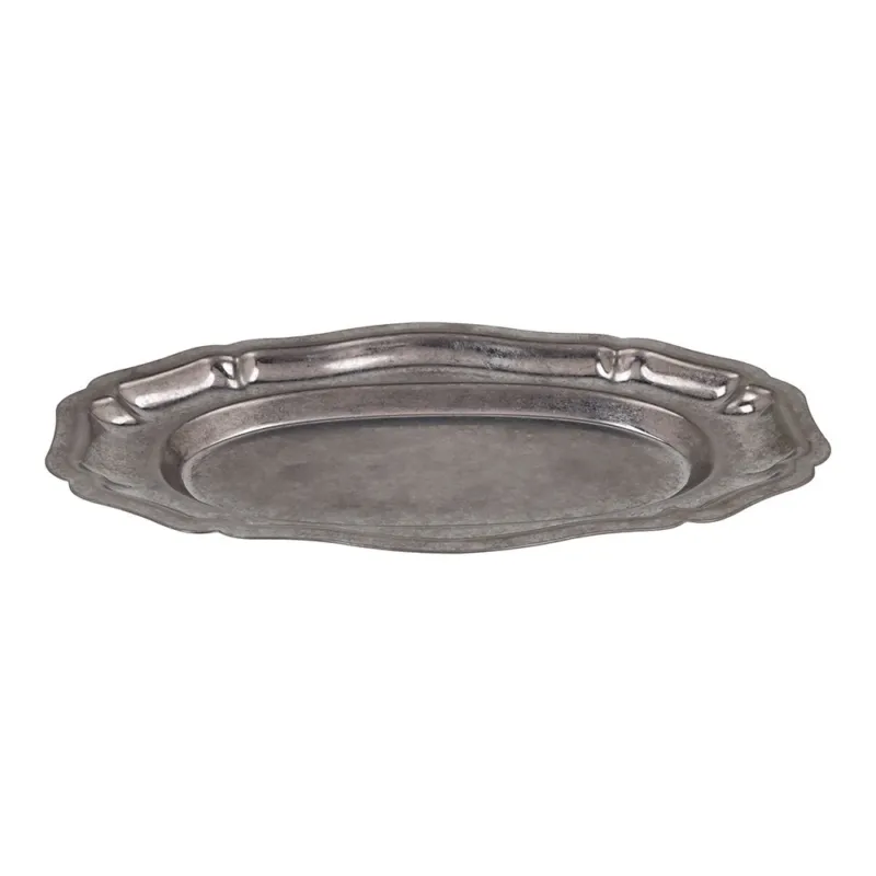 Affare Piatto classico ovale 26 cm Acciaio Inox 18/10 Grigio