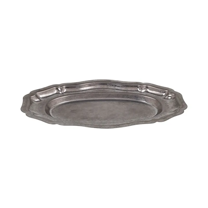 Piatto classico ovale 22 cm Acciaio Inox 18/10 Grigio Bestseller