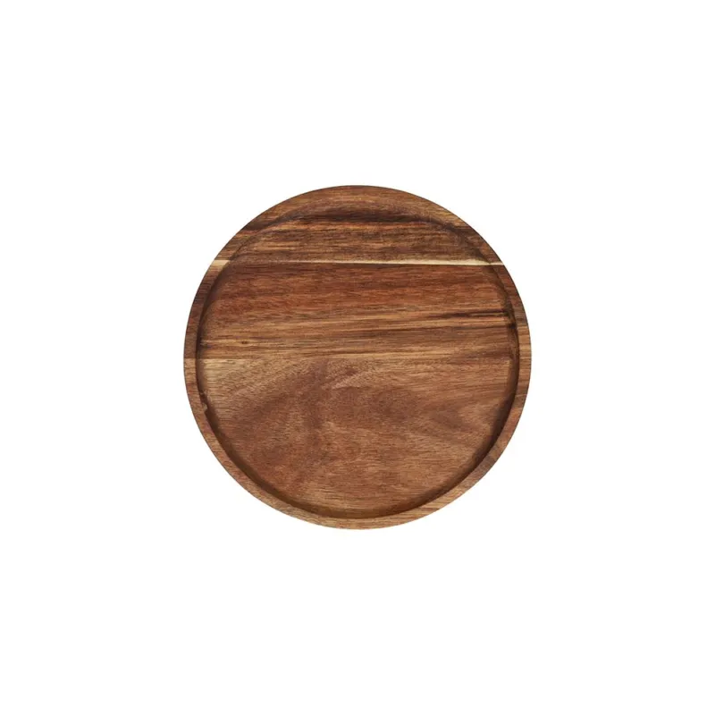 Vassoio rotondo 20 cm Legno Marrone Pagamento Sicuro
