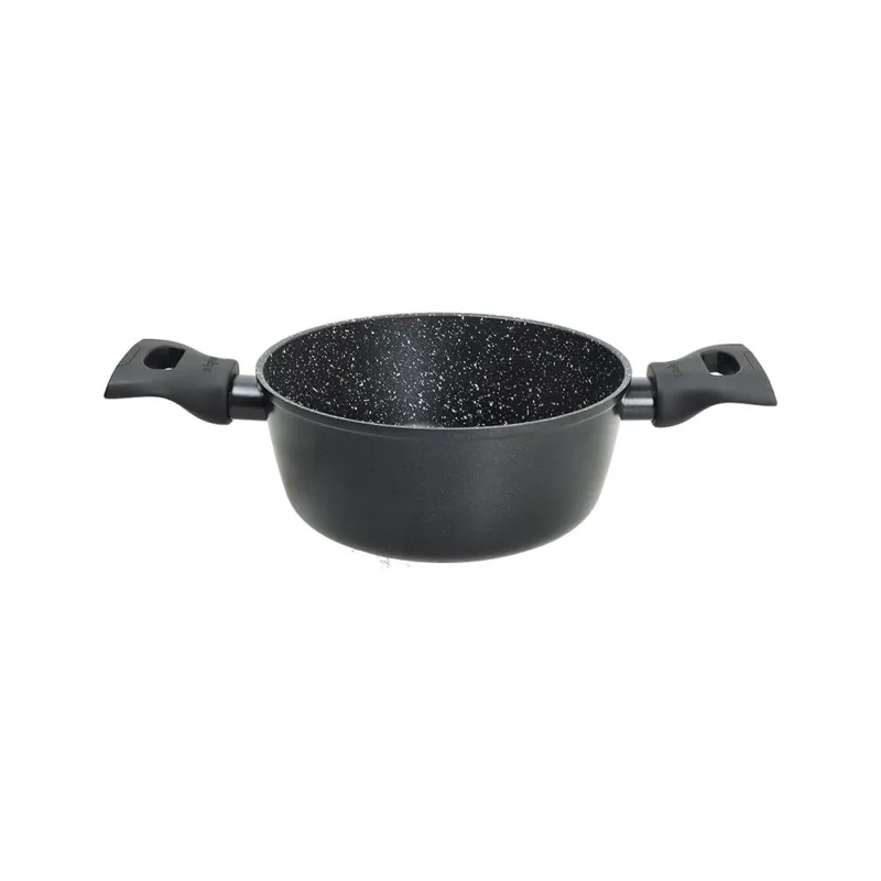Sconto Casseruola 2 manici Cm 20 Full Induction Alluminio Nero