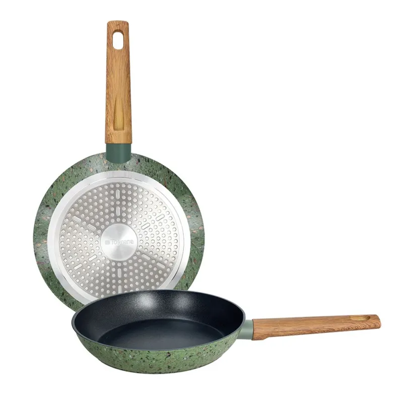 Direttamente Dal Produttore Set 2 Padelle Cm 24 & 28 Chromia Green Alluminio Verde