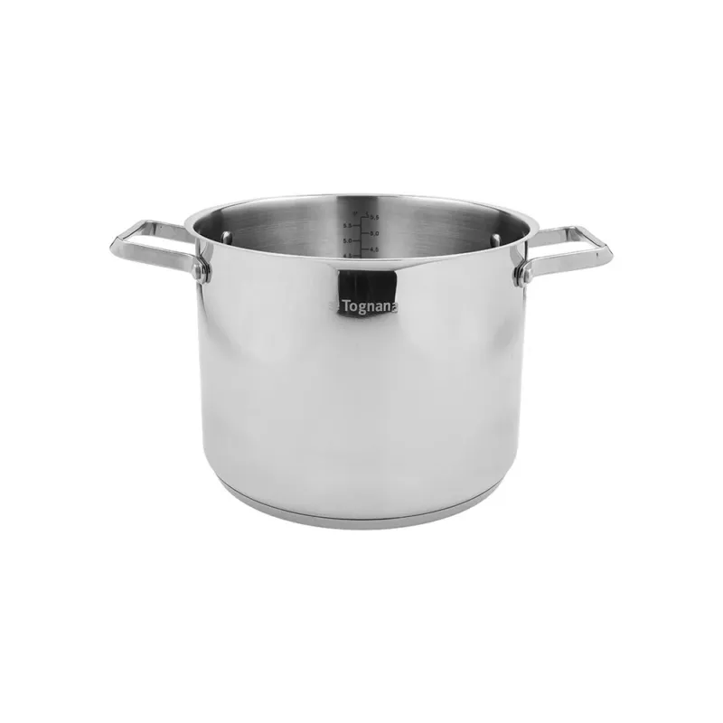 Pentola 2 manici 20 cm Acciaio inox Argento Promozione