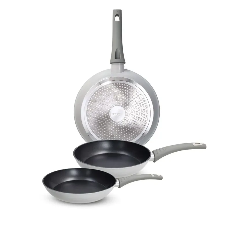 Soddisfatti O Rimborsati Set 3 Padelle Cm 20/24/28 Grey Alluminio Grigio