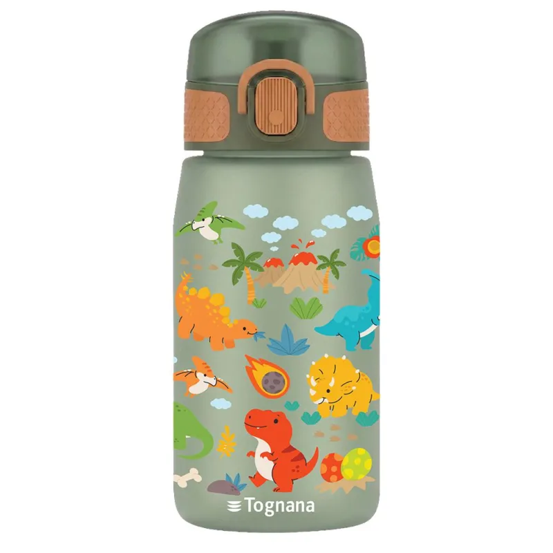 Vendita Finale Borraccia 420 ml Dinosauri Tritan Verde