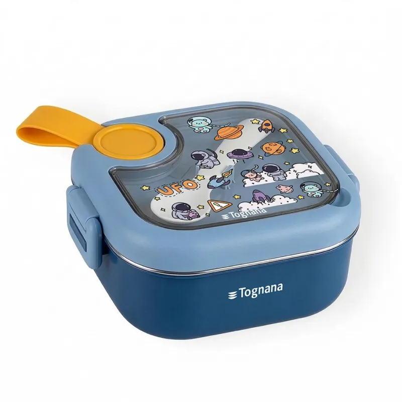 Porta merenda 13 cm Spazio Polipropilene Azzurro Pagamento Sicuro