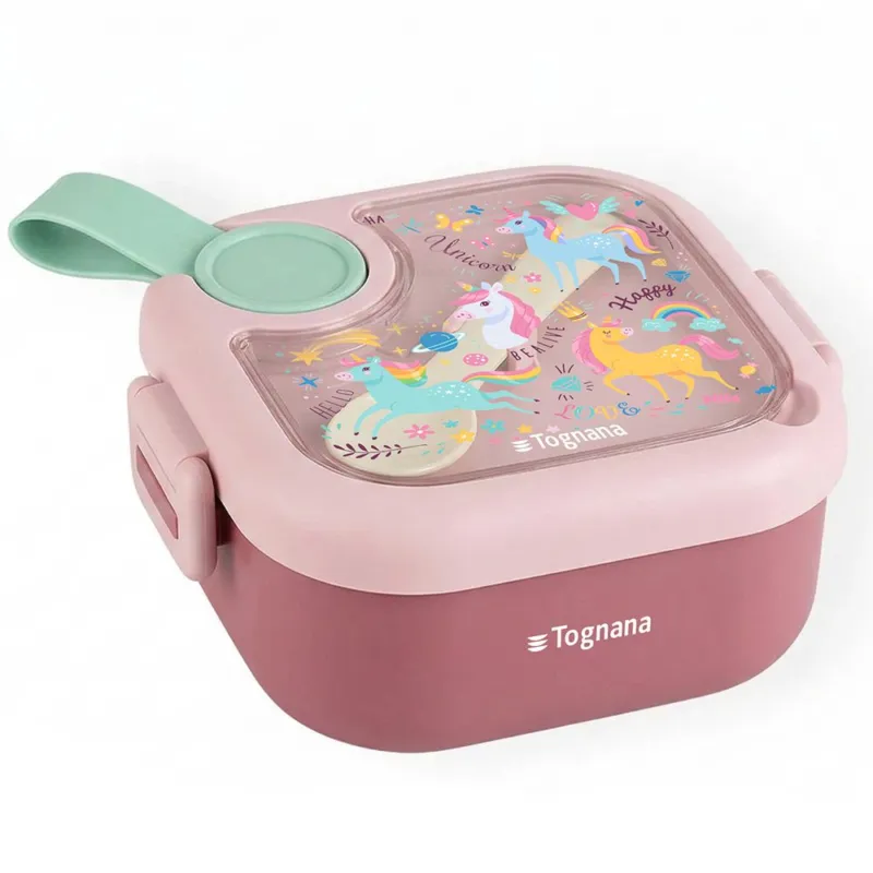 Porta merenda 13 cm Unicorni Polipropilene Rosa Subito Disponibile