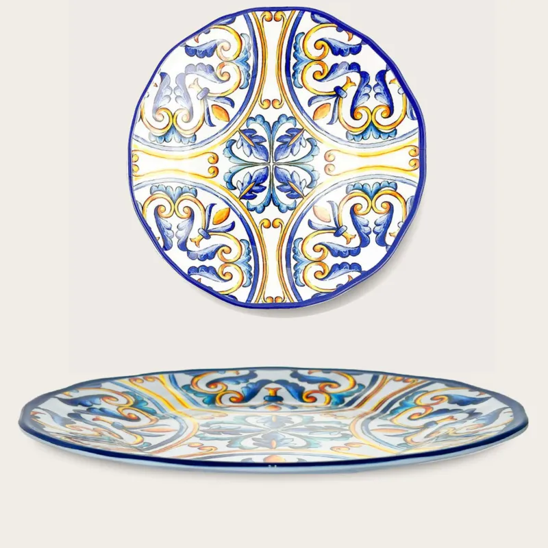 Piatto Rotondo Basso In Melamina Decoro Vietri Promo Stagionale