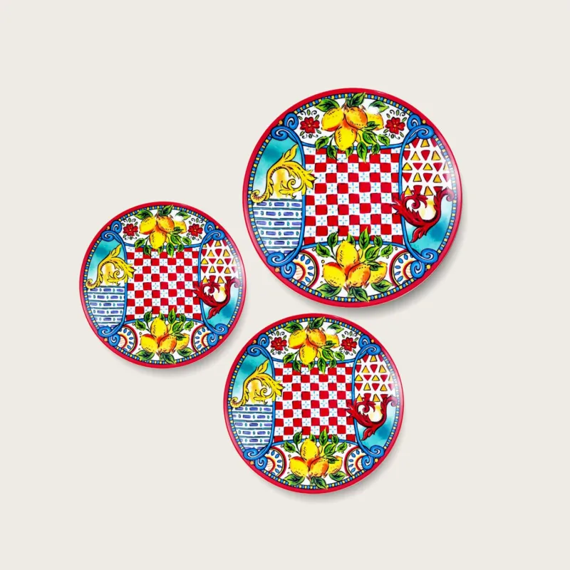 Piatti Arca Scacchi Lemon In Porcellana Offerta Speciale