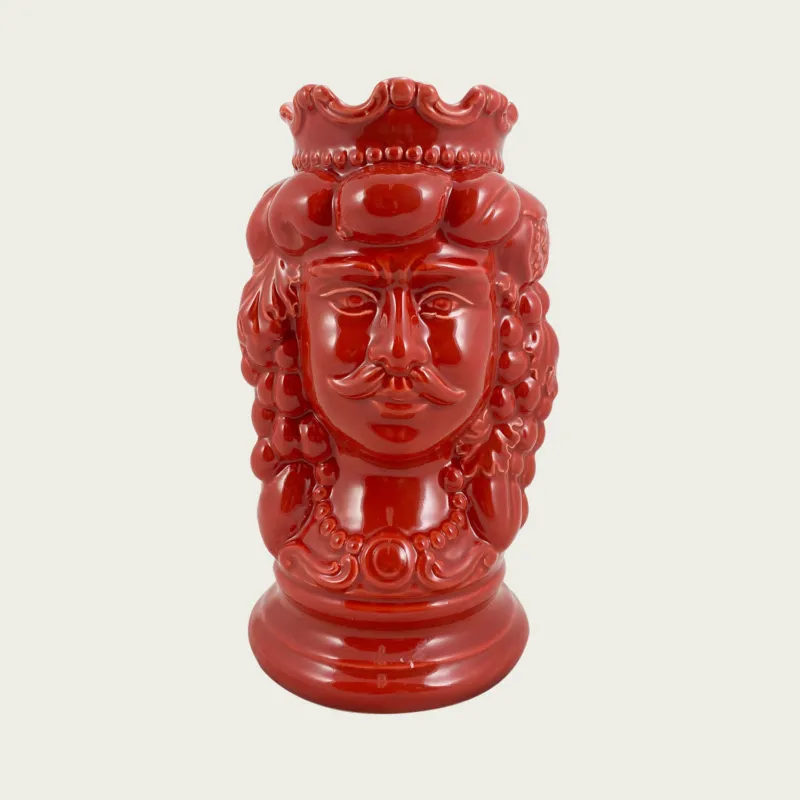 Reso Gratuito Testa Di Moro Uomo In Ceramica Rossa