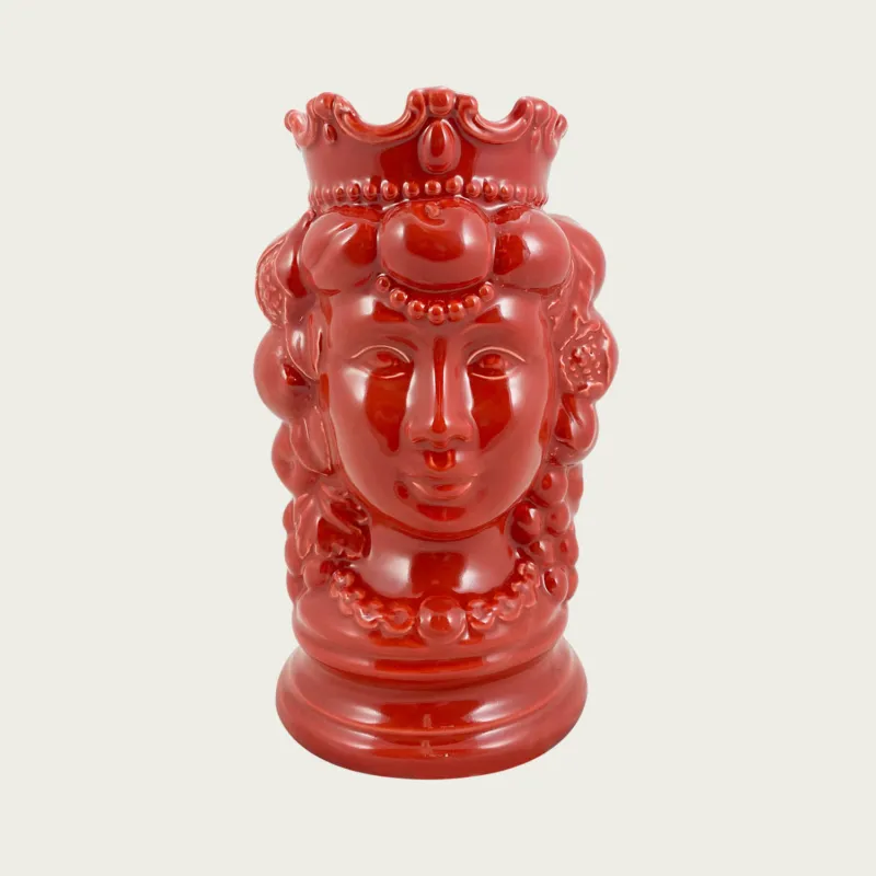 Testa Di Moro Donna In Ceramica Rossa Offerta Del Giorno