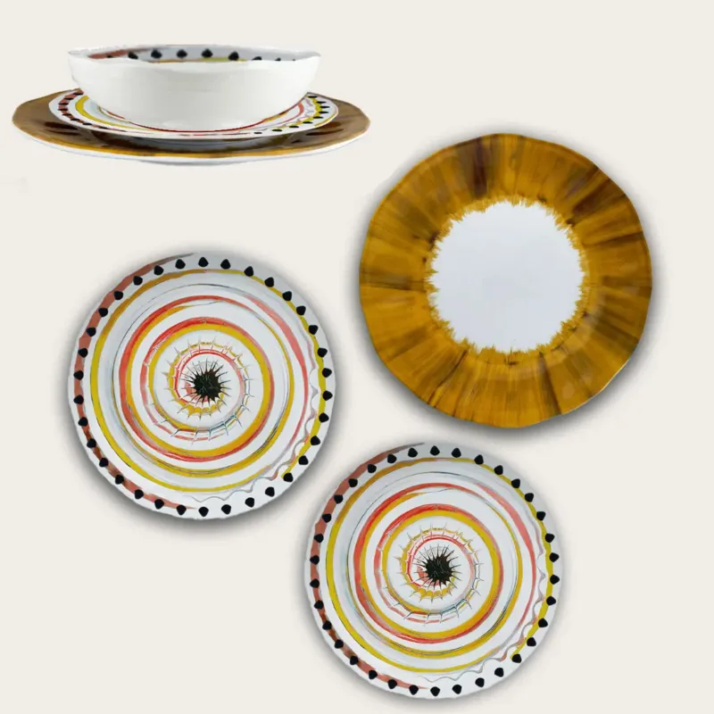 Piatti Melamina Spirale Rosso Di Tendenza