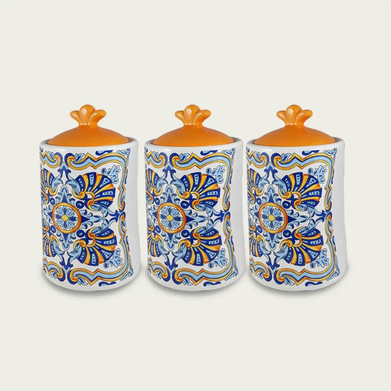 Scelto Dai Clienti Tris Barattoli Puertorico In Ceramica
