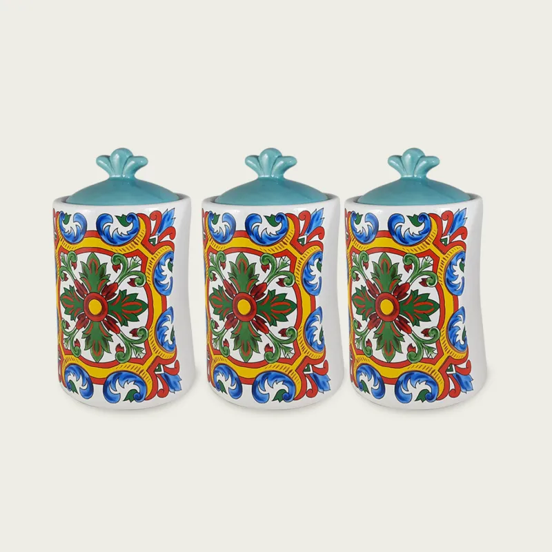 Miglior Prezzo Tris Barattoli Granada In Ceramica
