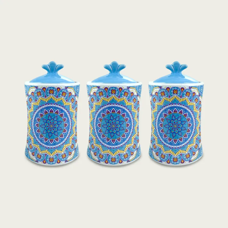 Bestseller Tris Barattoli Kyoto In Ceramica Turchese