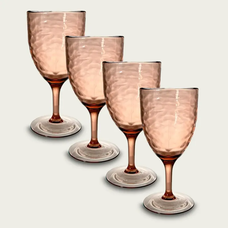 Calice Hammered In Plastica Acrilica,set-4-calici-piu-conveniente-rosa Ordina Subito