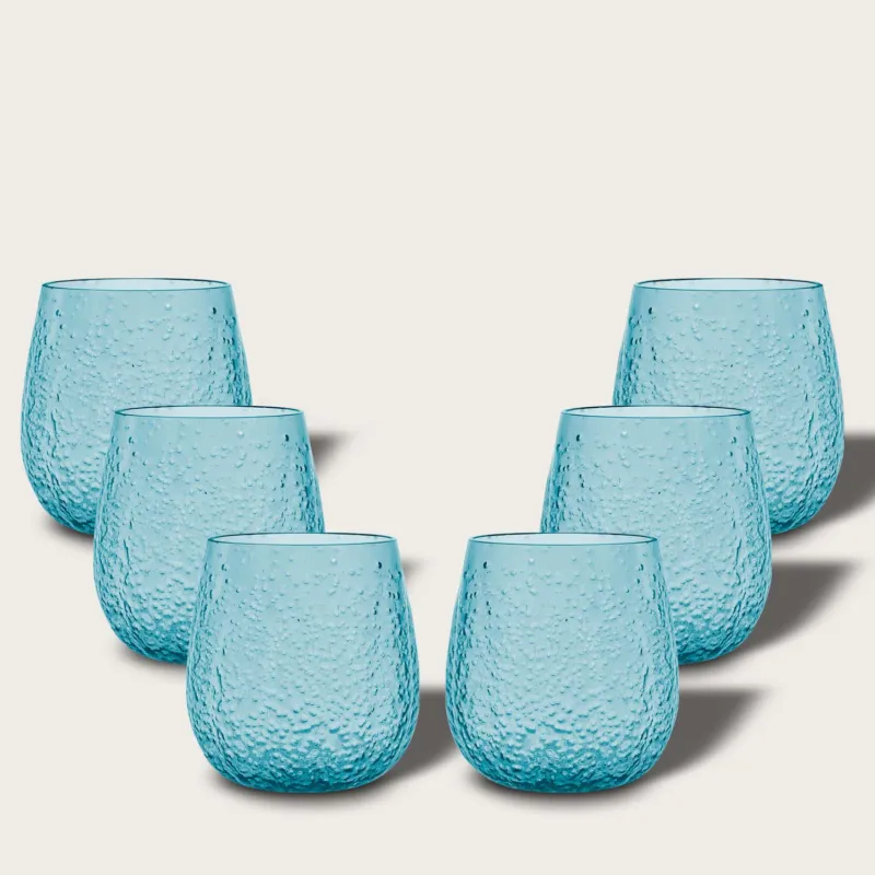 Tumbler Bubbles In Plastica,set-6-bicchieri-piu-conveniente-acqua-marina Offerta Limitata