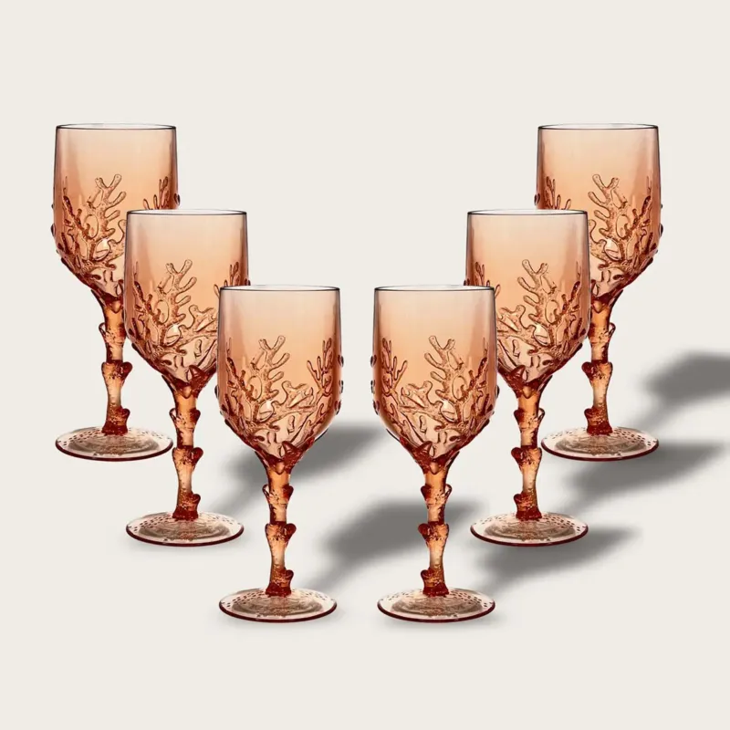 Calice Coral In Plastica,set-6-calici-piu-conveniente-rosso Prezzo Di Fabbrica