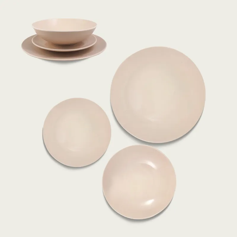 Piatto Monocolore In Ceramica,crema Spedizione Espresso