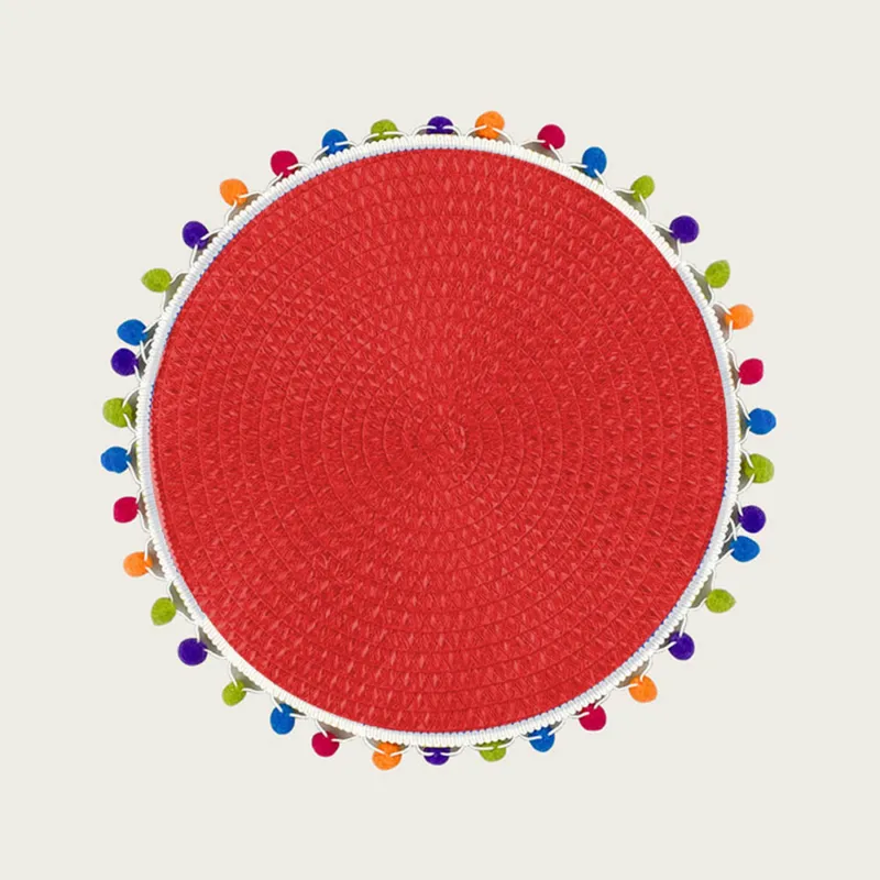 Sottopiatto PonPon Ø 38 Cm,rosso Affare