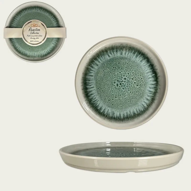 Promo Stagionale Piatto In Melamina Reactive,verde