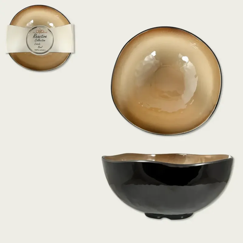 Soddisfatti O Rimborsati Ciotola Irregolare In Melamina Reactive,marrone