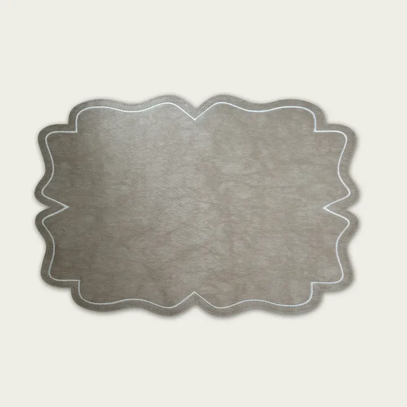 Esclusivo Tovaglietta Chic 35x48 cm In Similpelle,tortora