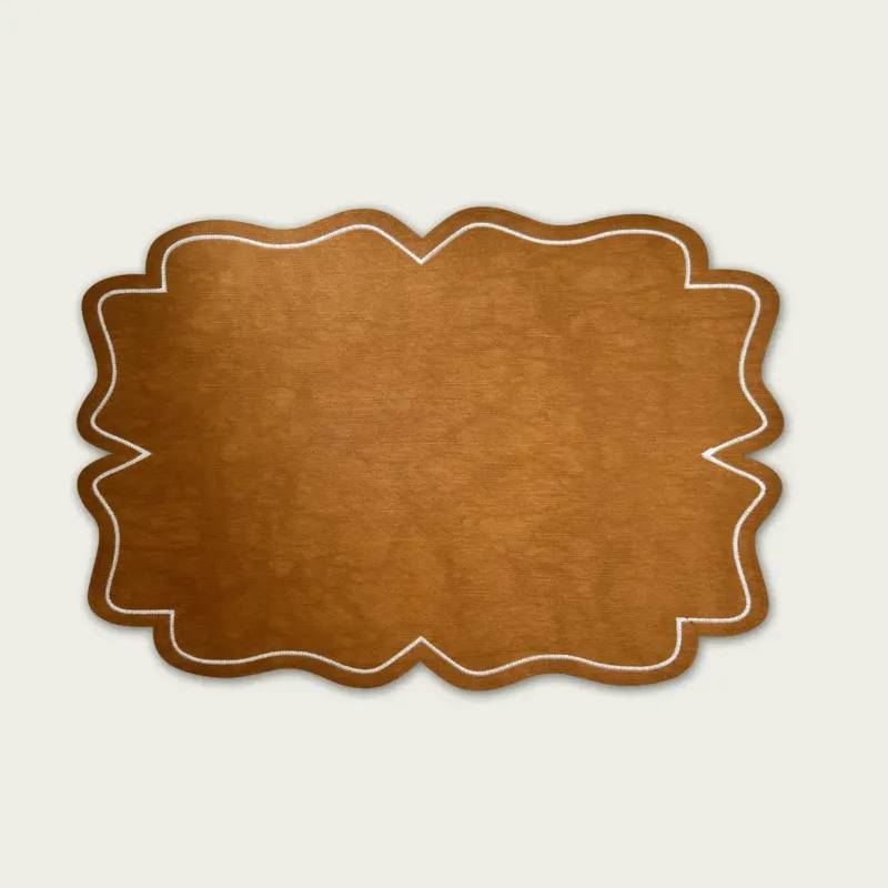 Prezzo Basso Tovaglietta Chic 35x48 cm In Similpelle,terra