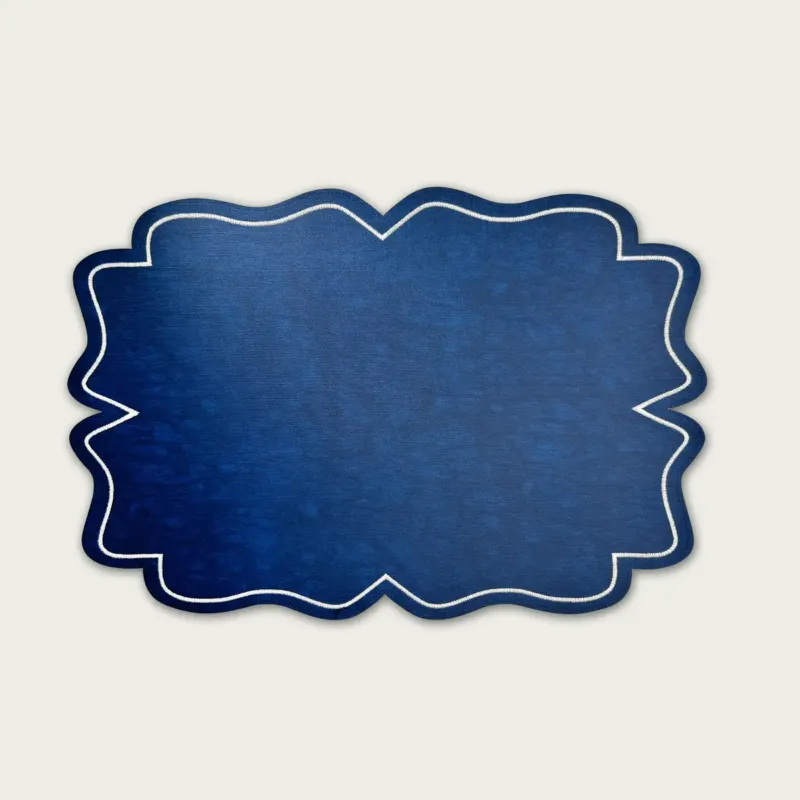 Occasione Tovaglietta Chic 35x48 cm In Similpelle,blu