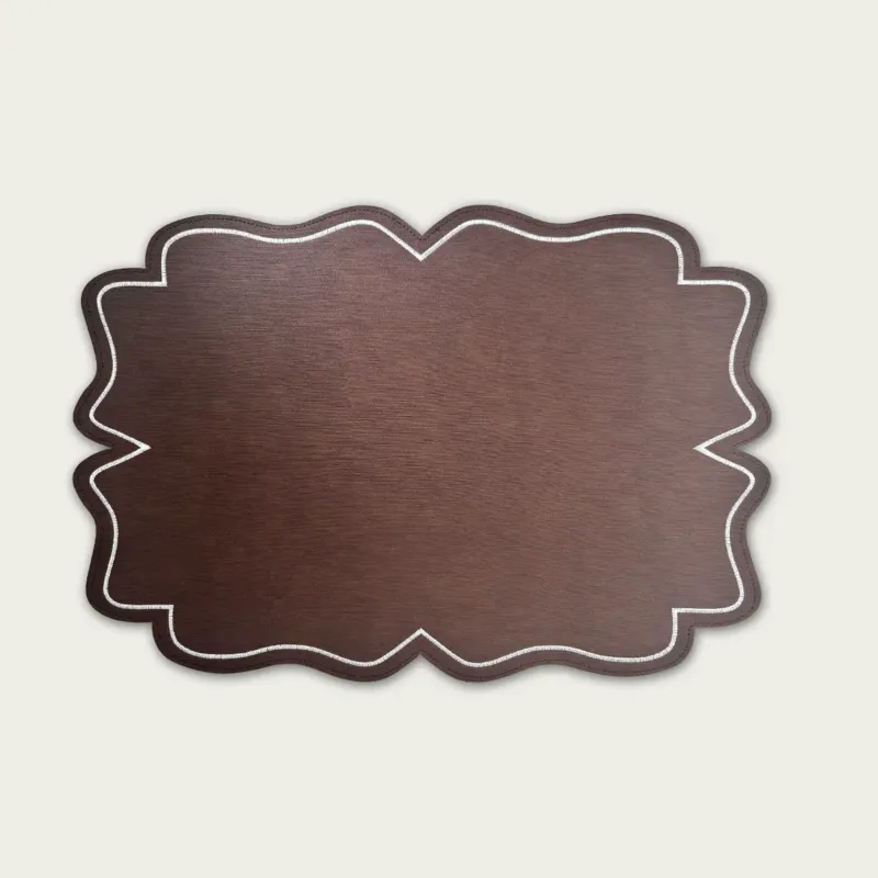 Tovaglietta Chic 35x48 cm In Similpelle,set-4-tovagliette-piu-conveniente-marrone Offerta