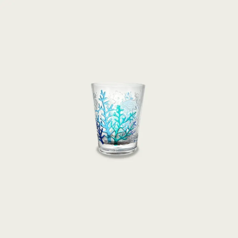 Tumbler Blu Coral Basso In Plastica Acrilica Compra Adesso
