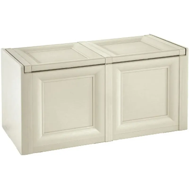 Promozione Esclusiva Mobile Baule in Plastica Colore Angora Uso Esterno e Interno 86.5 x 40 x 44H cm