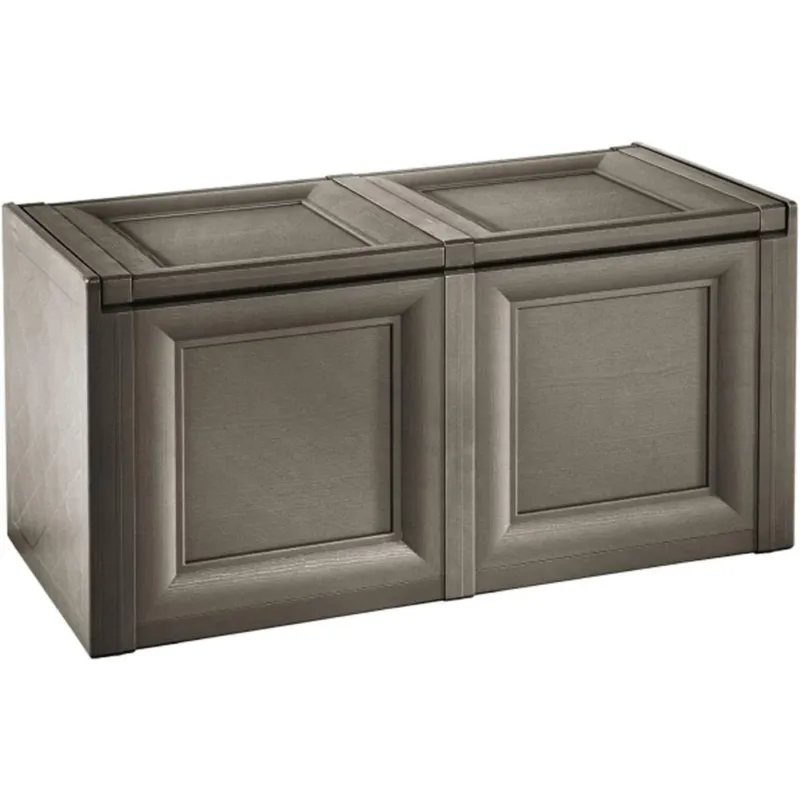 Ordina Subito Mobile Baule in Plastica Colore Wenge‘ Uso Esterno e Interno 86.5 x 40 x 44H cm