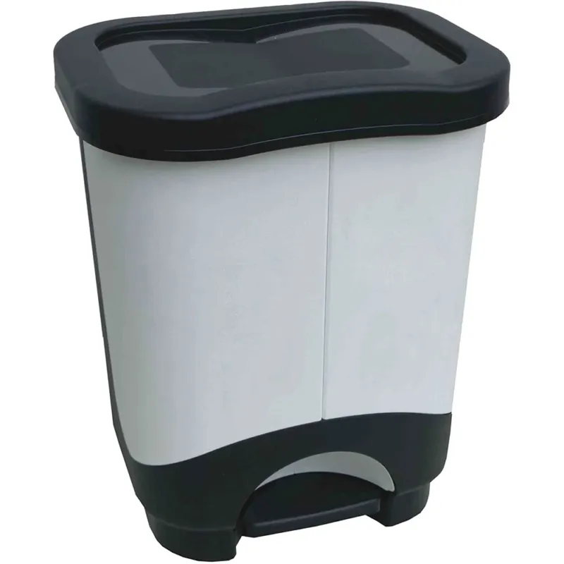 Nuovo Arrivo Pattumiera per Raccolta Differenziata 24 Litri Plastica per Uso Esterno Interno